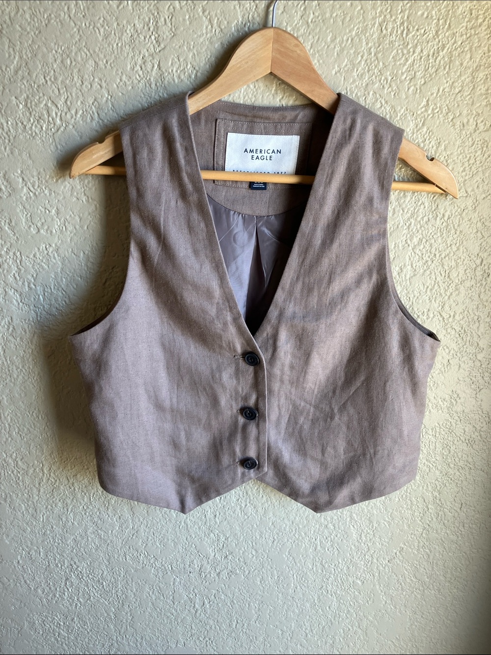 American Eagle linen/lyocell vest